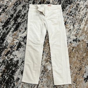 Anthropologie Cream Colored “Slim Boyfriend” Corduroy Pants - Size 29
